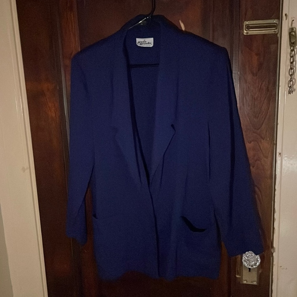 Vintage Katie Brooke royal blue blazer